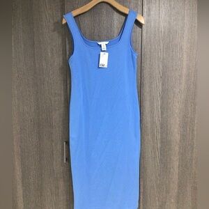 H&M Cornflower Blue Midi Tank Dress